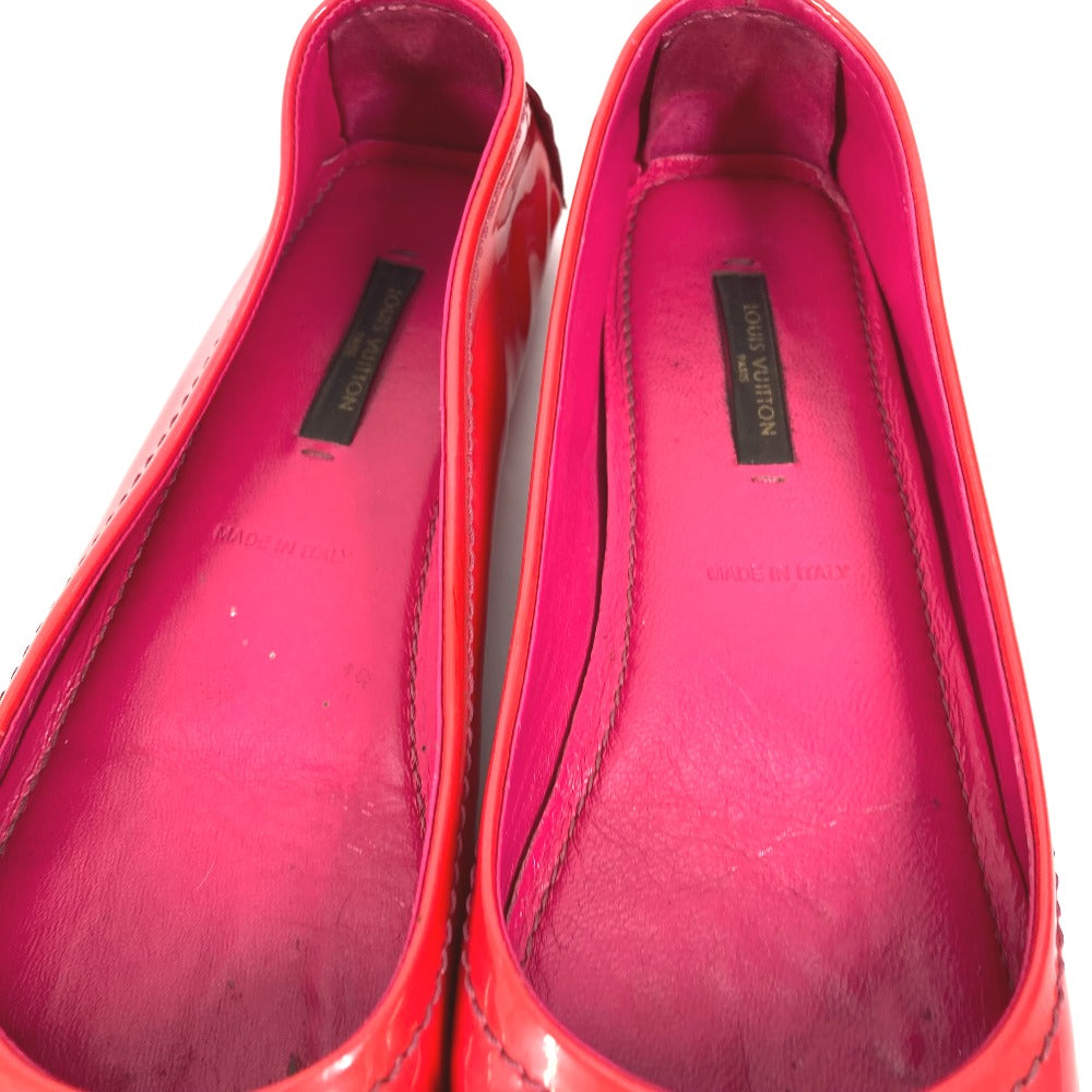 LOUIS VUITTON pumps Patent leather pink Shoes Flat Ballet Shoes LV logo driving shoes Women 36