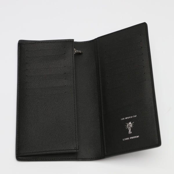 LOUIS VUITTON Long Wallet Purse M63294 Epi Leather Noir Portefeuille Blaza Epi Russia 2018 FIFA mens