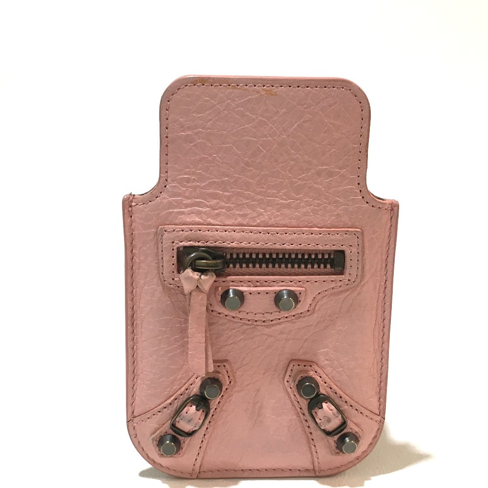 BALENCIAGA Smartphone case 240584 leather pink beige Women