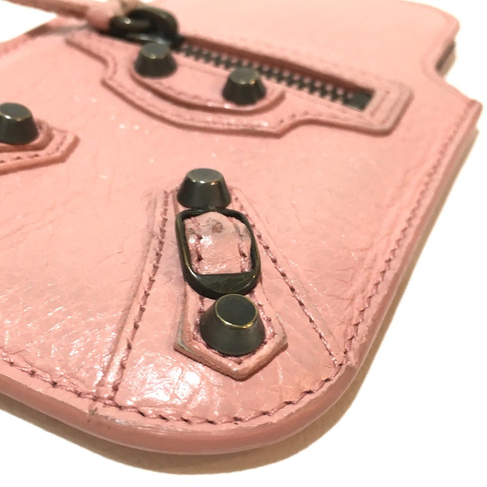 BALENCIAGA Smartphone case 240584 leather pink beige Women
