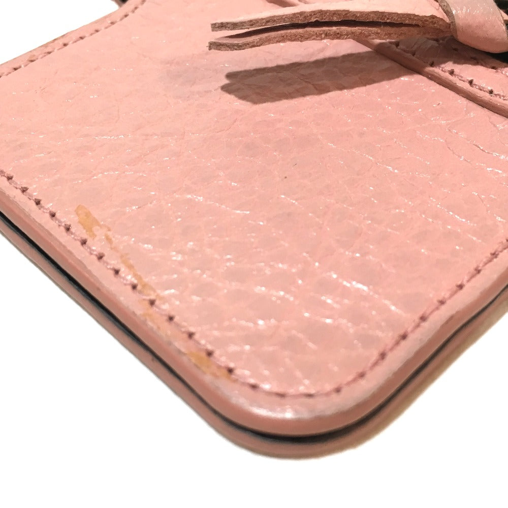 BALENCIAGA Smartphone case 240584 leather pink beige Women