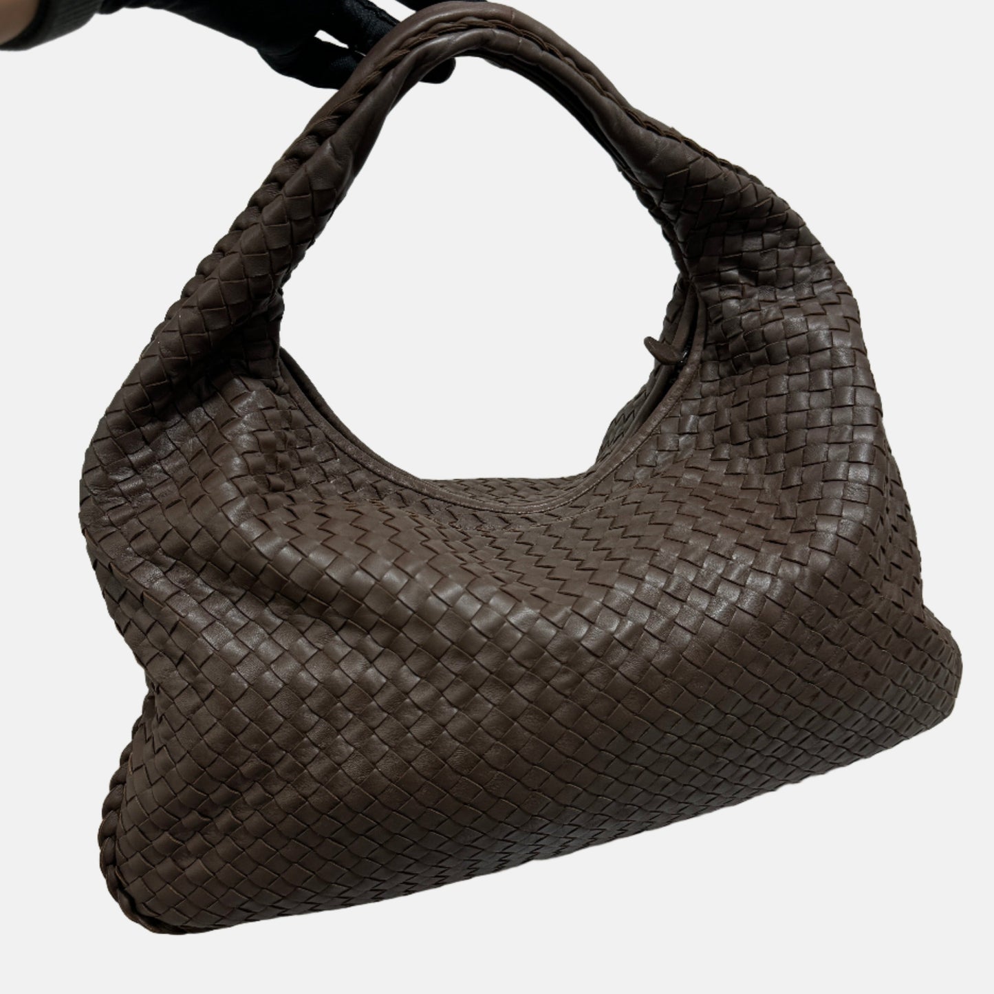 Bottega Veneta Hobo Bag Large Milk Chocolate Brown Lambskin leather 47cm
