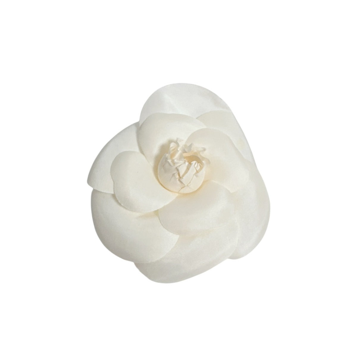 CHANEL Brooch Nylon white Camelia