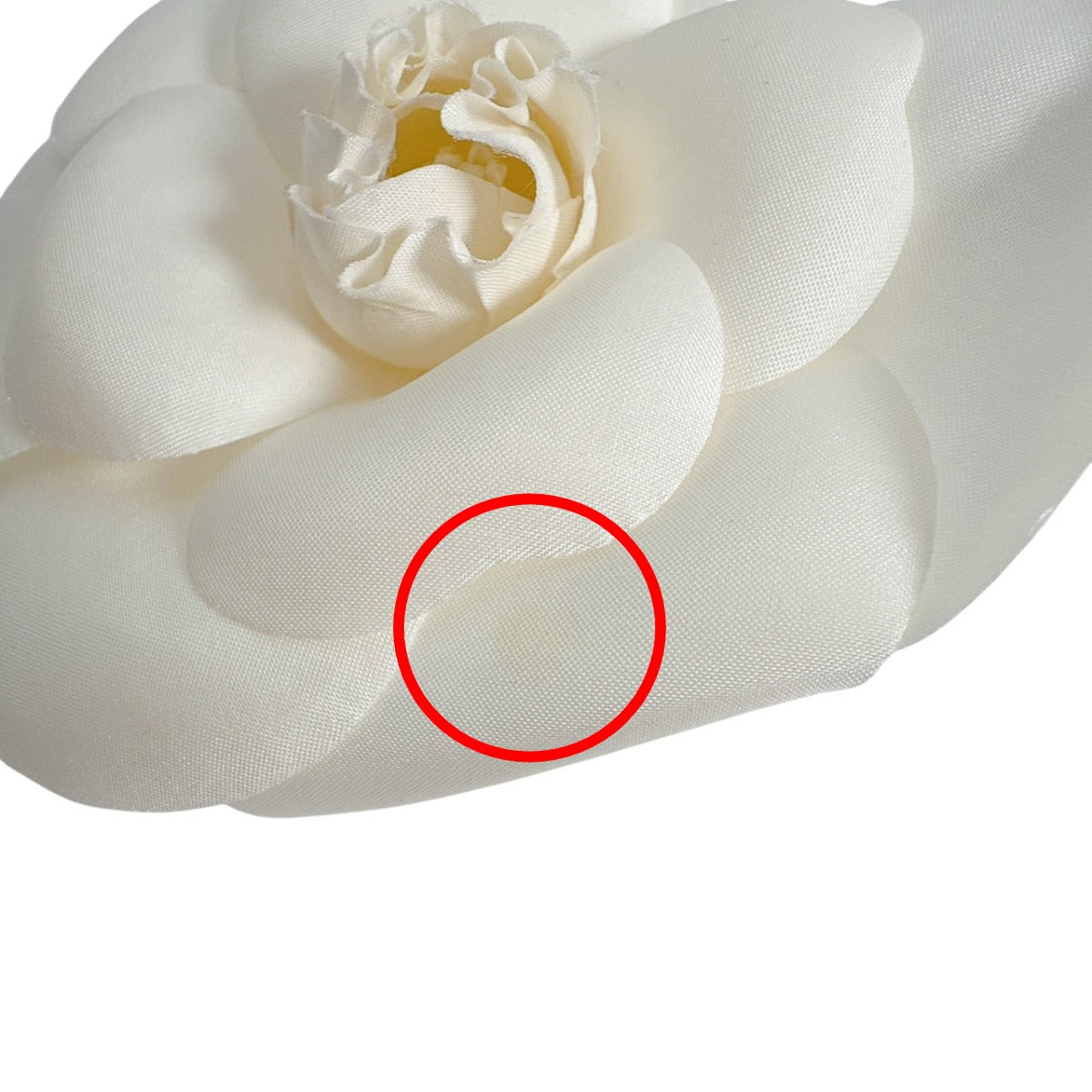 CHANEL Brooch Nylon white Camelia