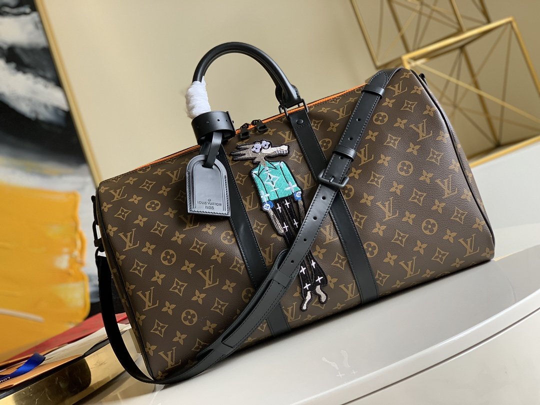 Top Quality Keepall Bandouliere 45 Monogram Canvas For Men, Mens Bags, Travel Bags 17.7in/45cm Top Quality