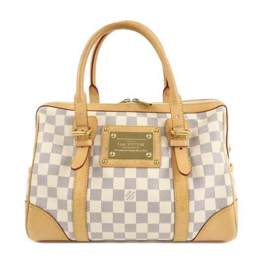 Louis Vuitton Damier Azur Leather Canvas Berkeley Hand Bag N52001  d