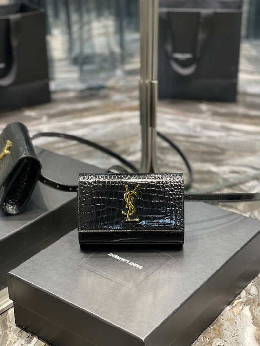 Top Quality Kate Belt Bag Light Black For Women, Women’s Bags 7in/18cm YSL
