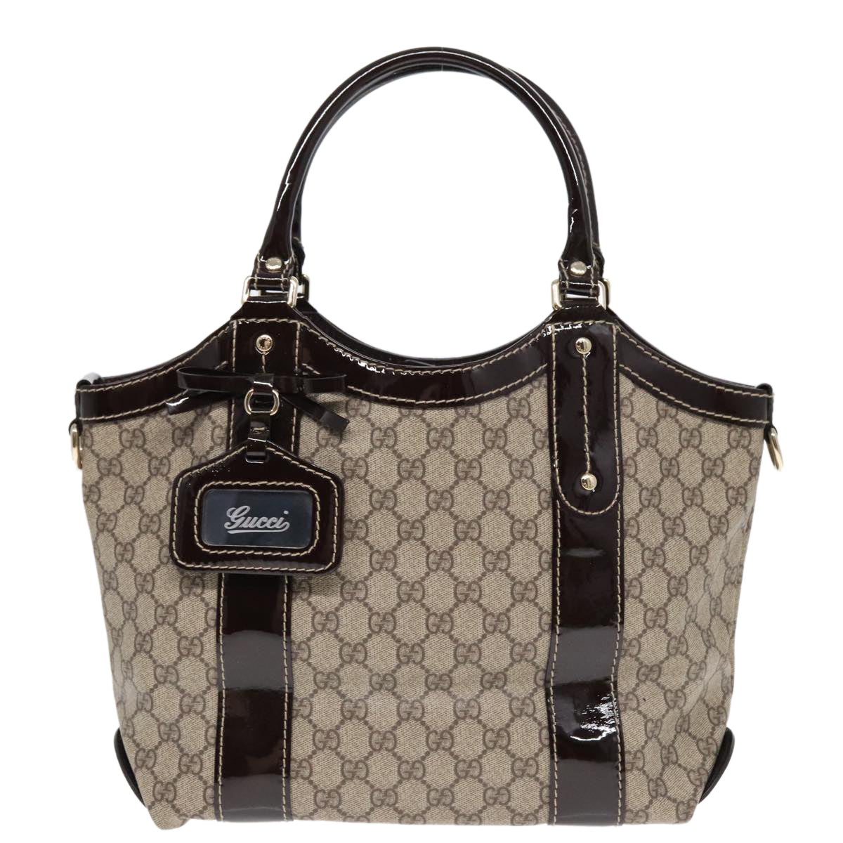Gucci Flower Beige Canvas Tote Bag