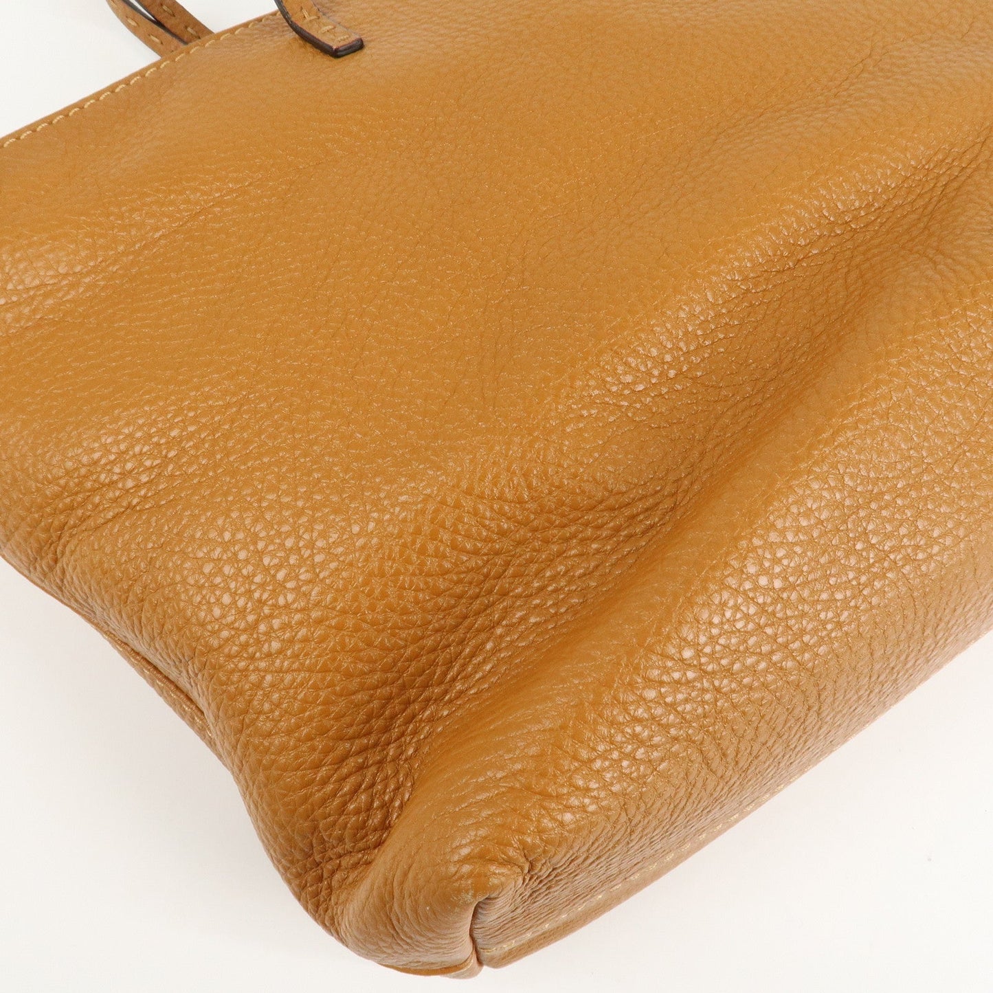 FENDI Selleria Leather Tote Bag Shoulder Bag Brown 8BH185  d