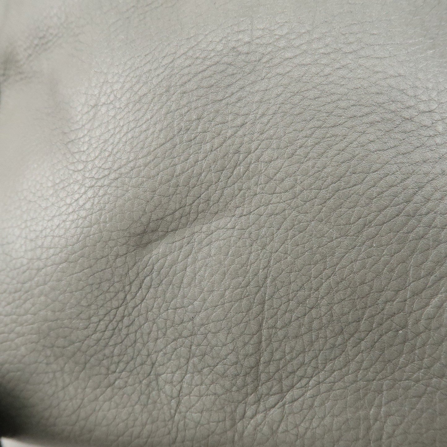 PRADA Leather Boston Bag Shoulder Bag Gray Silver Hardware  d