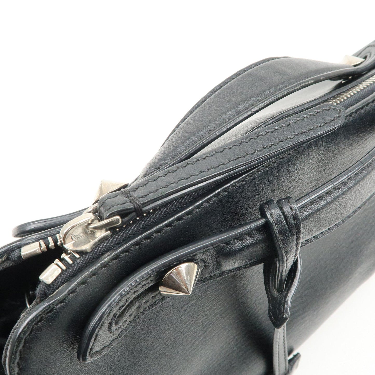 FENDI Bay The Way Leather 2Way Bag Shoulder Bag Black 8BL124  d