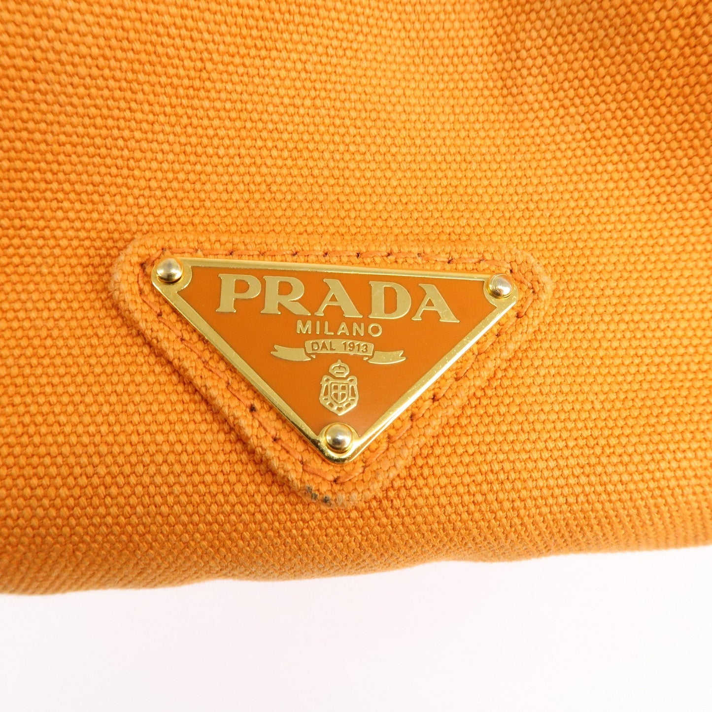 PRADA Canapa Canvas Tote Bag Limited Edition Pink Orange B1877I  d