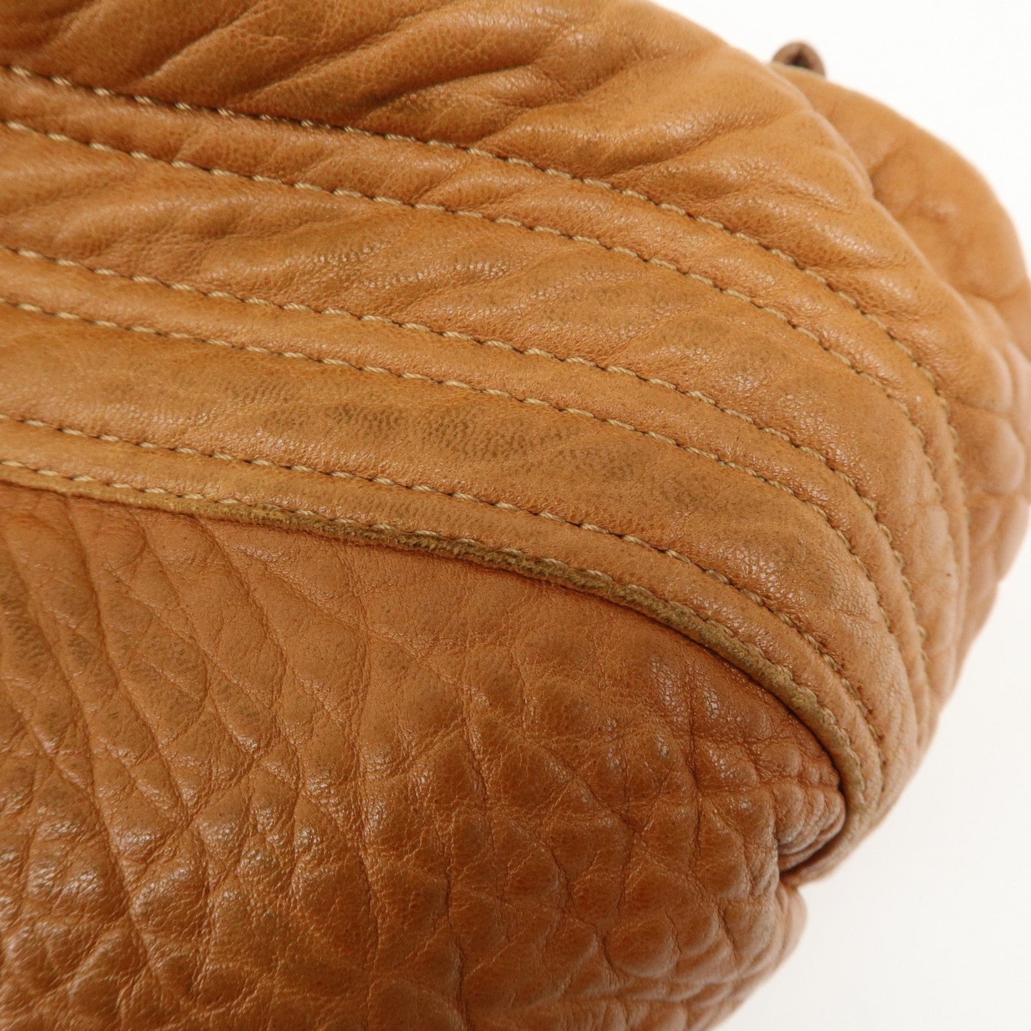 FENDI Leather Mini Spy Bag Hand Bag Brown Dark Brown 8BL078  d