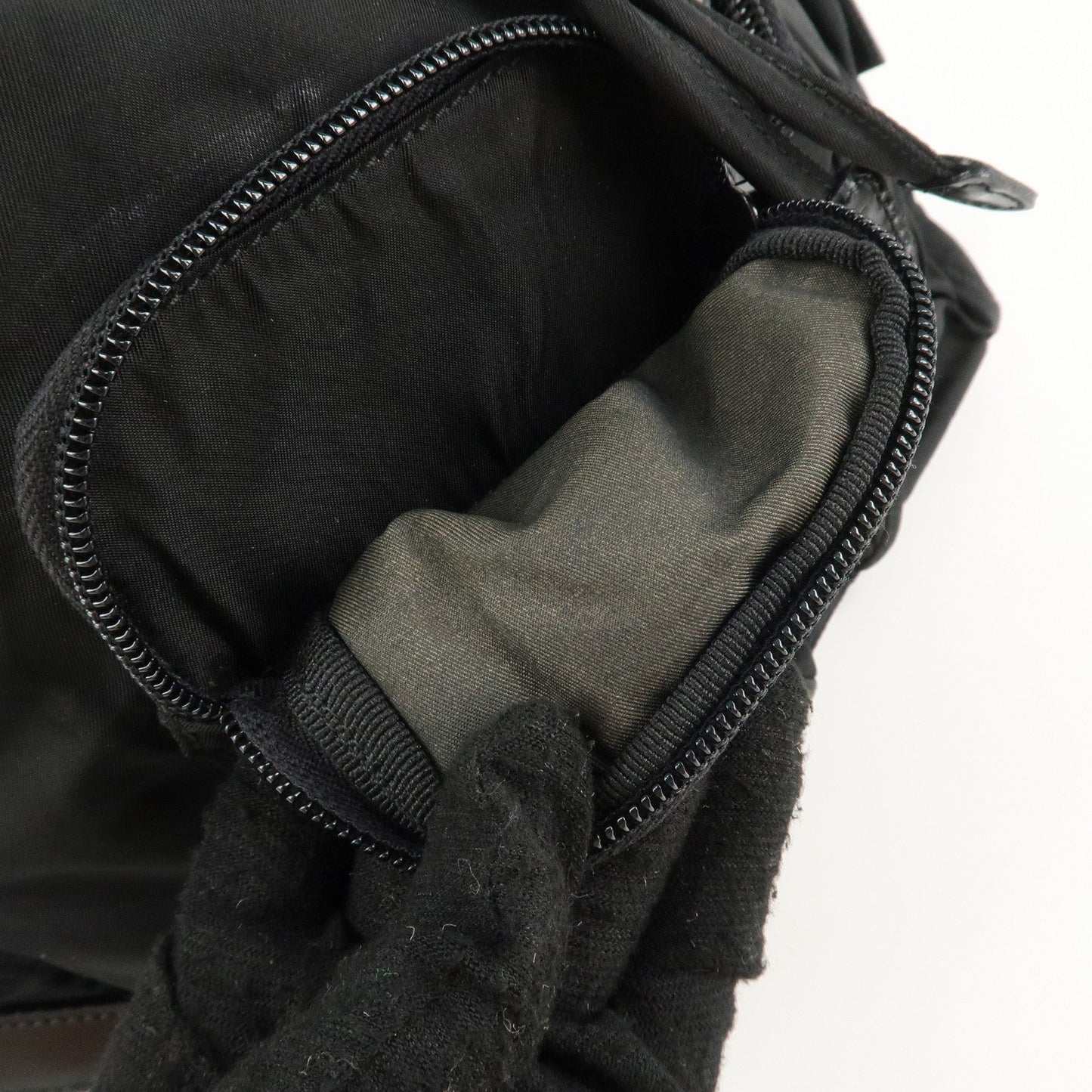 PRADA Triangle Logo Nylon Leather Back Pack Black B5885  d