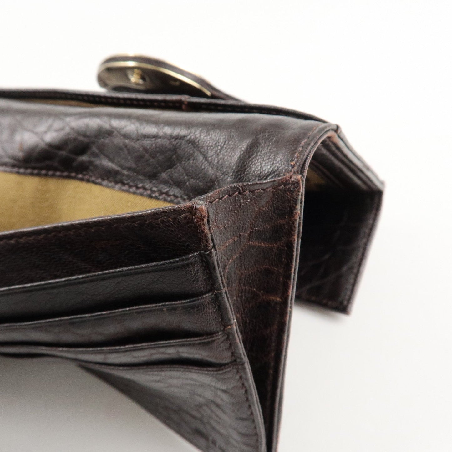 FENDI Zucca Canvas Leather W Hook Bifold Long Wallet 8N0032  d