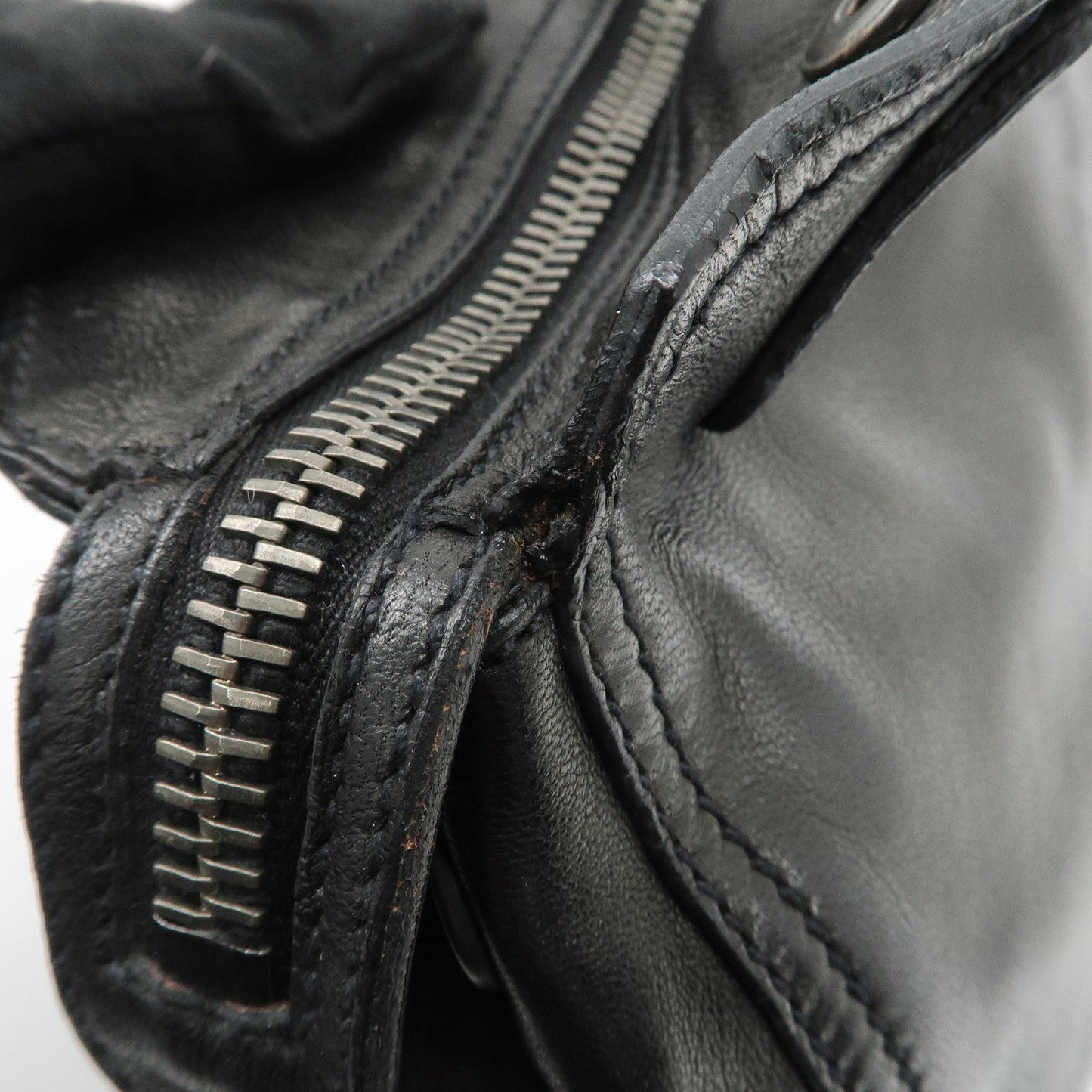 PRADA Leather Tote Bag Black  d