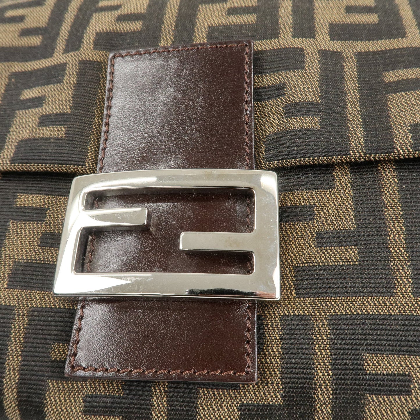 FENDI Zucca Mamma Baguette Vinyl Leather Shoulder Bag 26325  d
