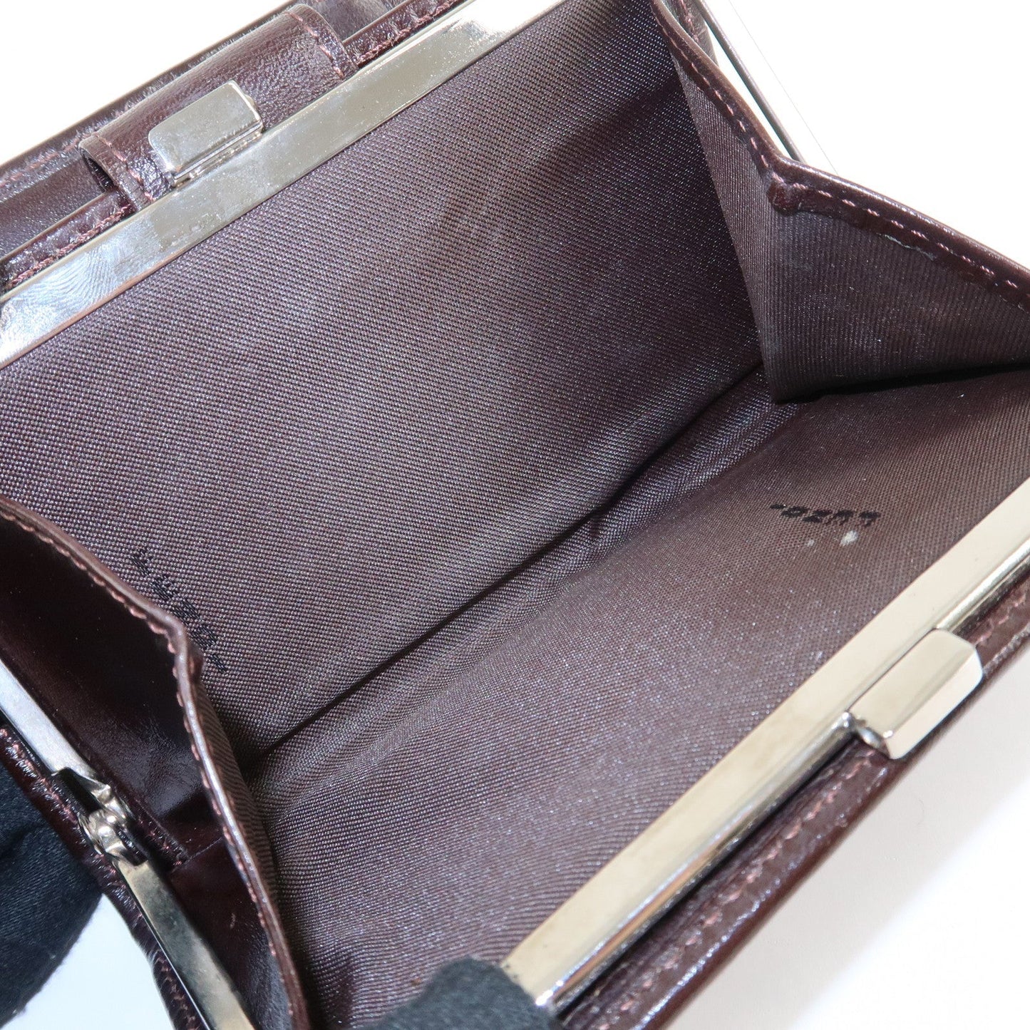 FENDI Zucca Canvas Leather Bifold Wallet Brown Black 1692  d