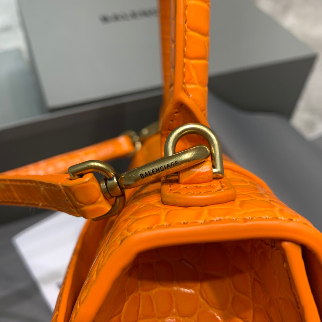 Top Quality Hourglass Small Handbag In Orange, For Women,  Bags 9in/23cm