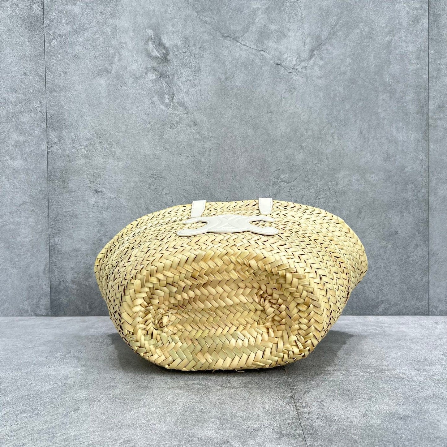 Top Quality Teen Triomphe Top Quality Classic Panier In Palm Leaves And Lizard White For Women 8in/20cm