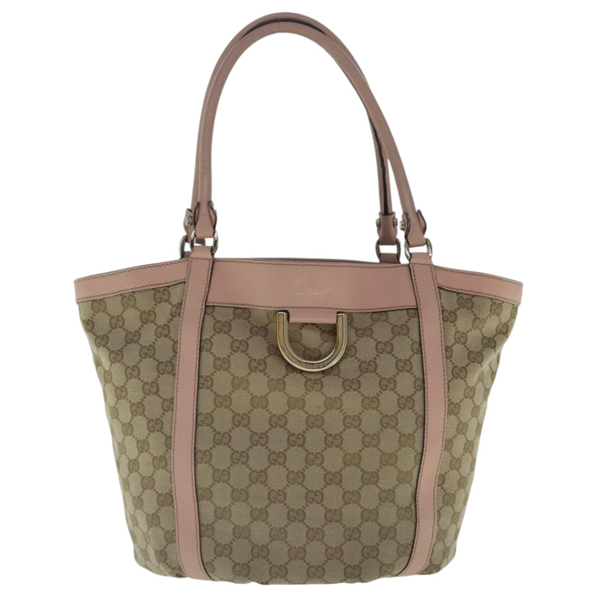 Gucci D-Ring Beige Canvas Tote Bag