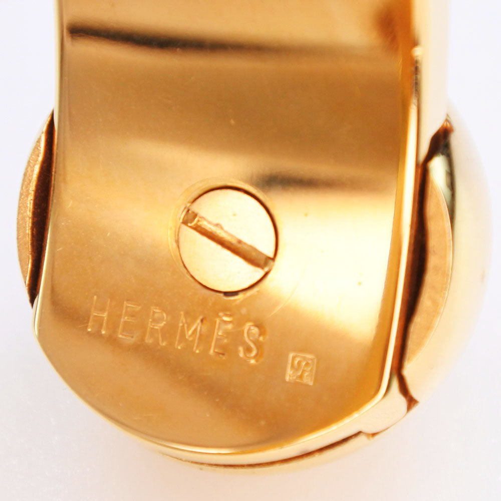 HERMES Bangle Metal leather gold Women  d