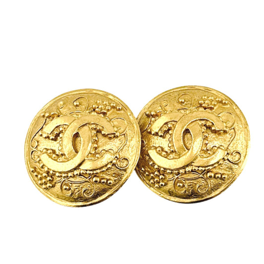 CHANEL Earring Gold Plated gold   COCO Mark