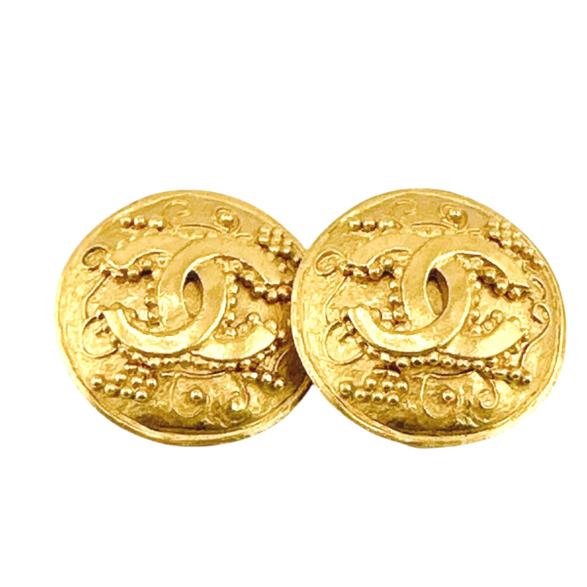 CHANEL Earring Gold Plated gold   COCO Mark