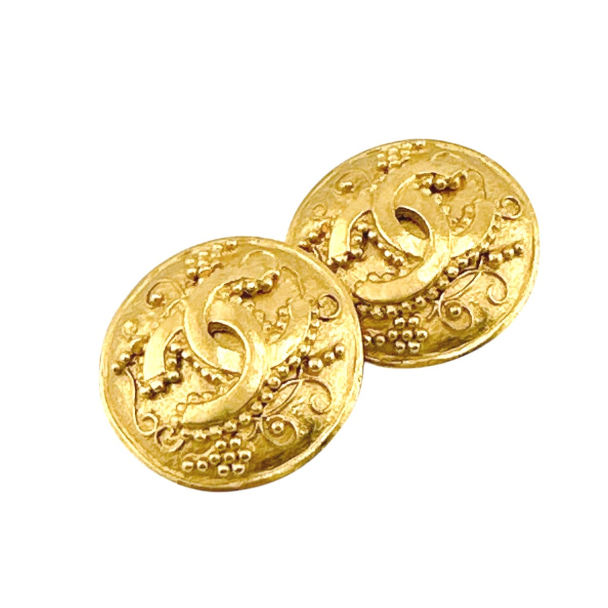 CHANEL Earring Gold Plated gold   COCO Mark