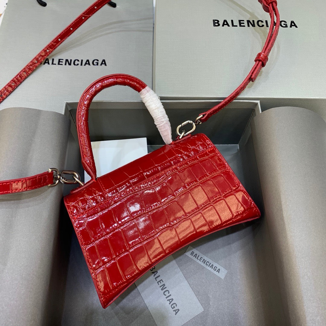Top Quality Hourglass XS Handbag In Red, For Women,  Bags 7.4in/19cm