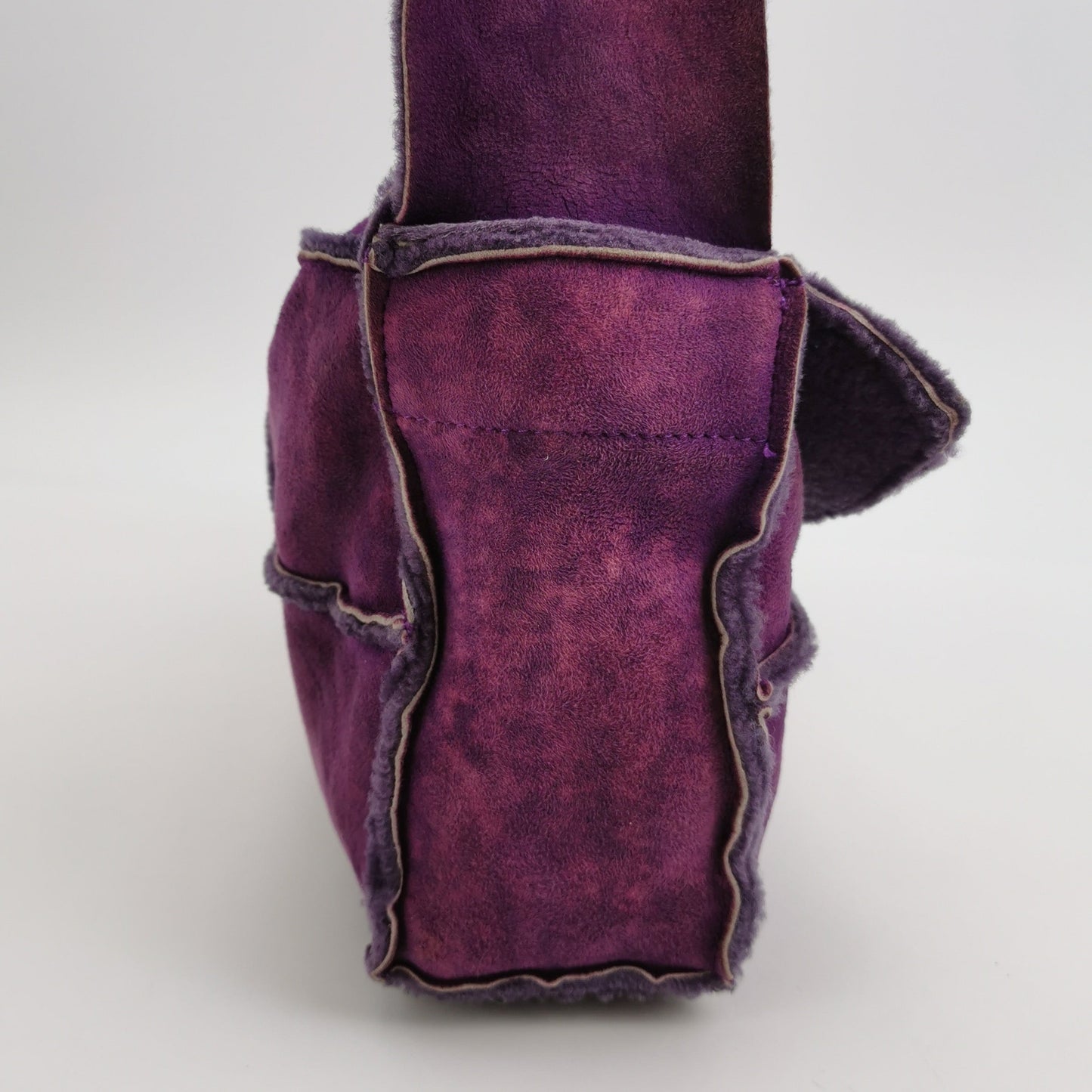Chanel 2.55 Flap   Chocolate Bar Purple Suede Crossbody Messenger Bag