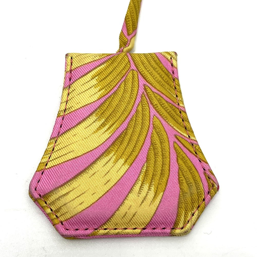 HERMES Shoulder Bag Silk / leather Pink type Tiger pattern silky city GM Women  d