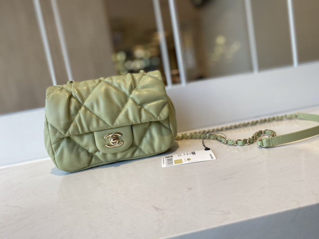 CHLSmall Top Qualityap Bag Gold Hardware Green For Women Handbags, Shoulder Bags 7.5in/19cm AS2232
