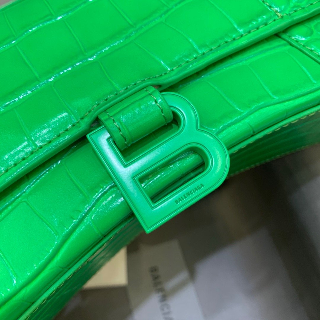 Top Quality Hourglass Small Handbag In Bright Green, For Women,  Bags 9in/23cm