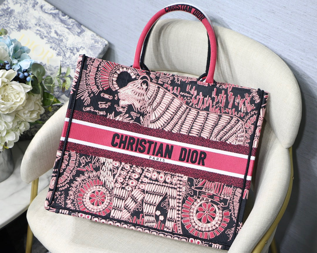 Top Quality Large Book Tote Pink Multicolor, For Women, Womens Handbags 16.5in/42cm CD
