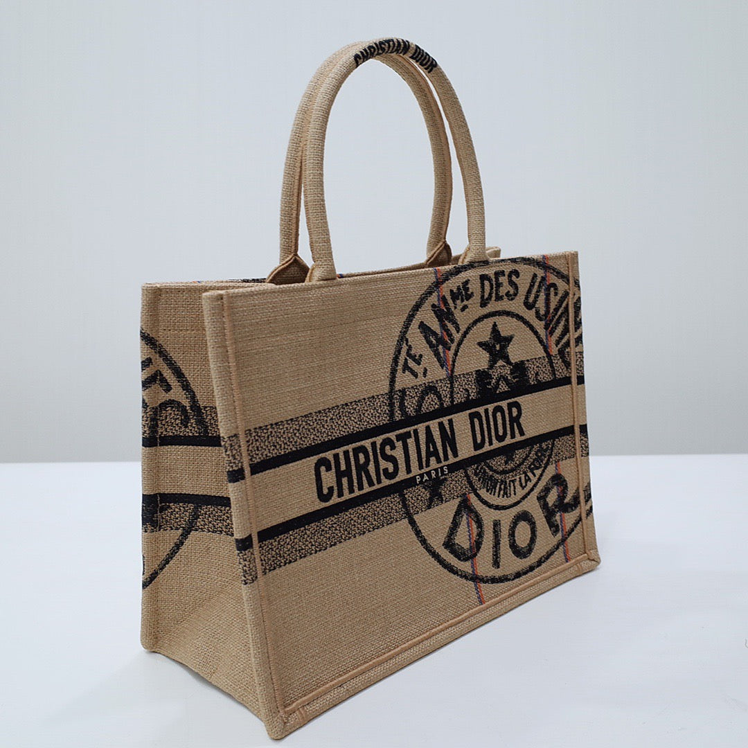 Top Quality MeTop Qualityum Book Tote Beige, For Women, Womens Handbags 14in/36cm CD M1296ZRUW_M918