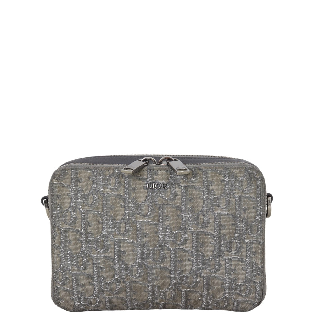 Dior Double Zip Pouch with Strap Oblique