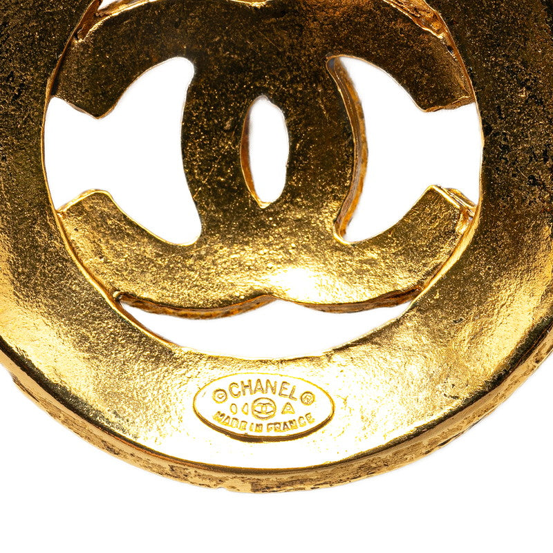 Chanel Coco Mark Round Necklace Gold Plated