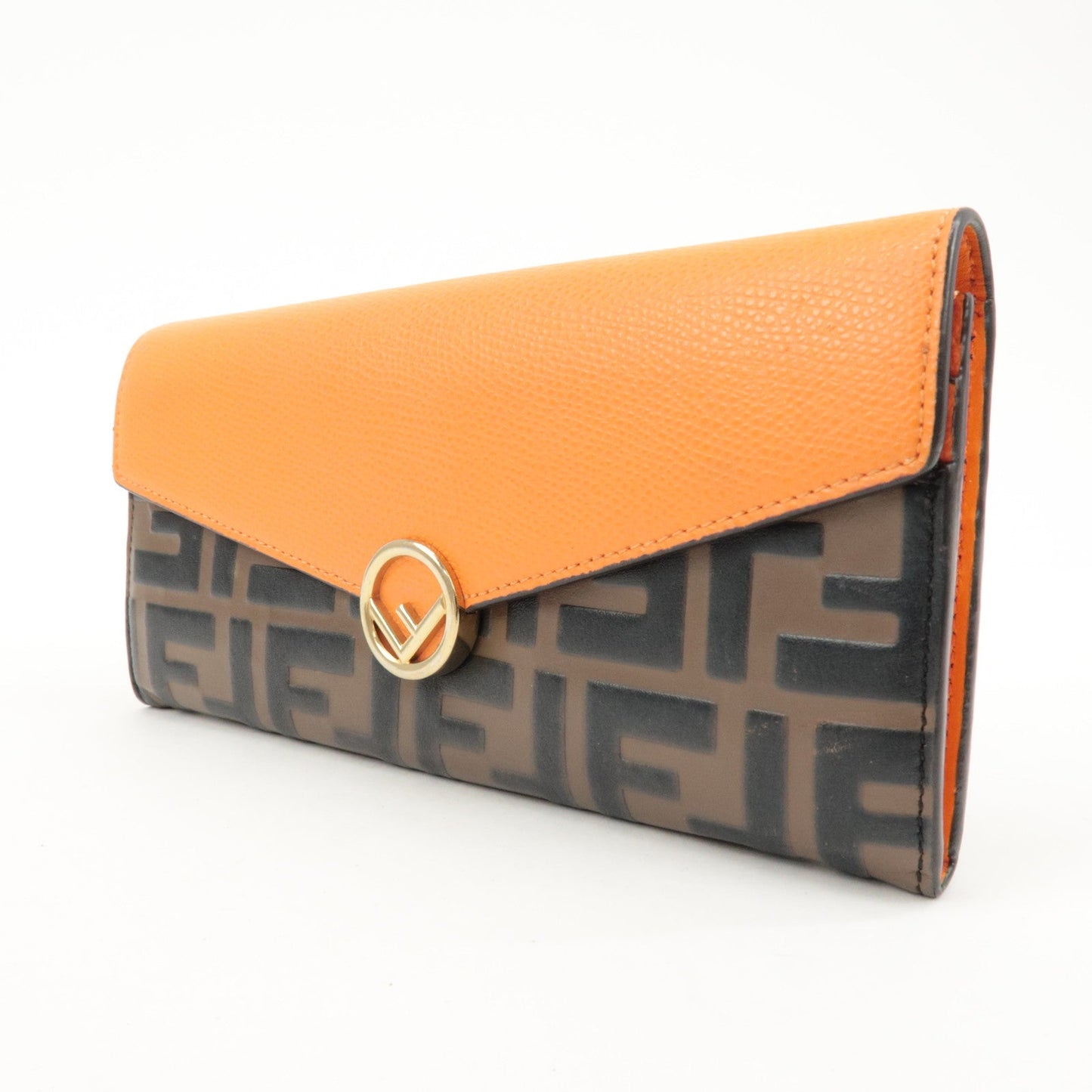 FENDI Zucca Baguette Continental Wallet 8M0251 Brown Orange 8M0251  d
