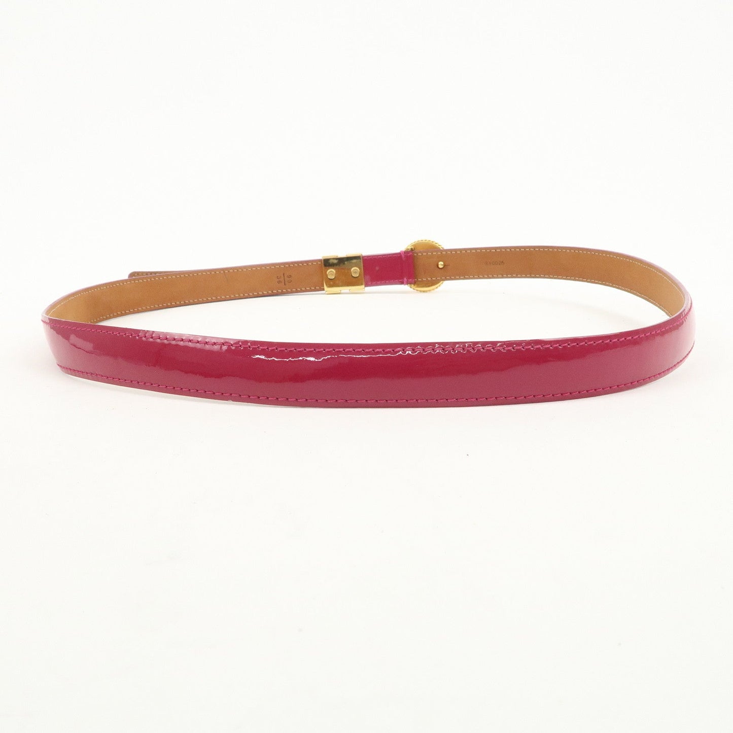 Louis Vuitton LV Stamp Vernis Leather Ceinture Belt Pink