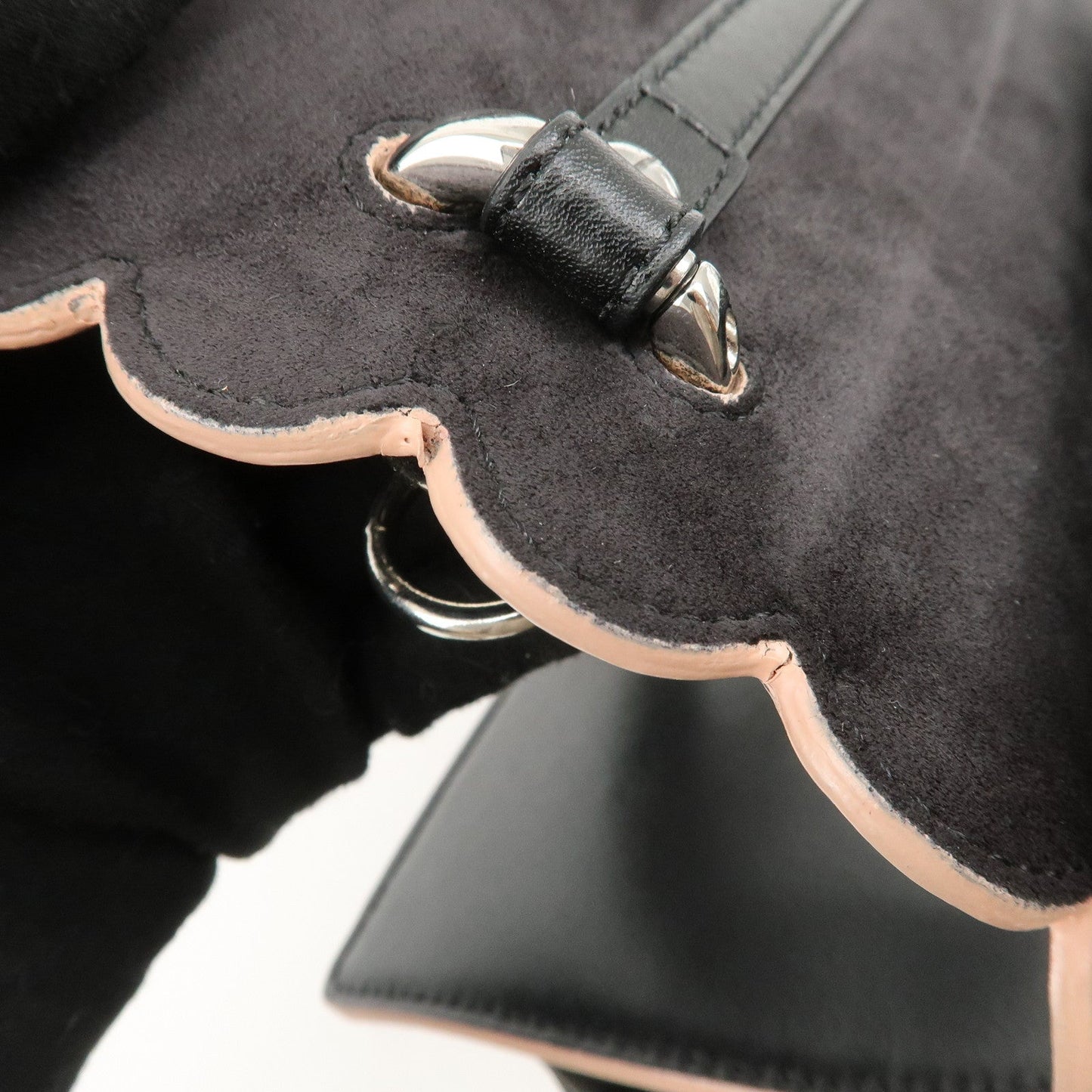 FENDI Zucca Canai Leather 2Way Bag Shoulder Bag Black 8BT283  d