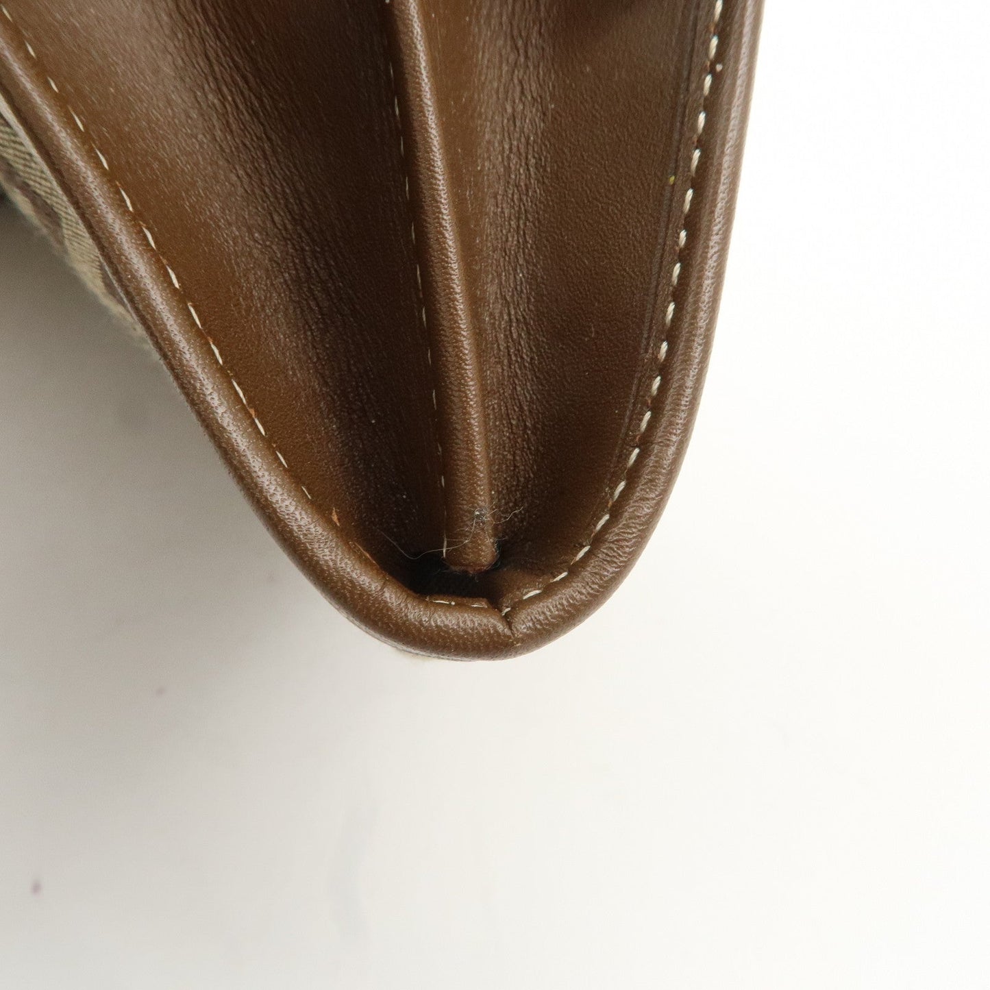 FENDI Zucchino Canvas Leather Long Wallet Brown 8M0000  d