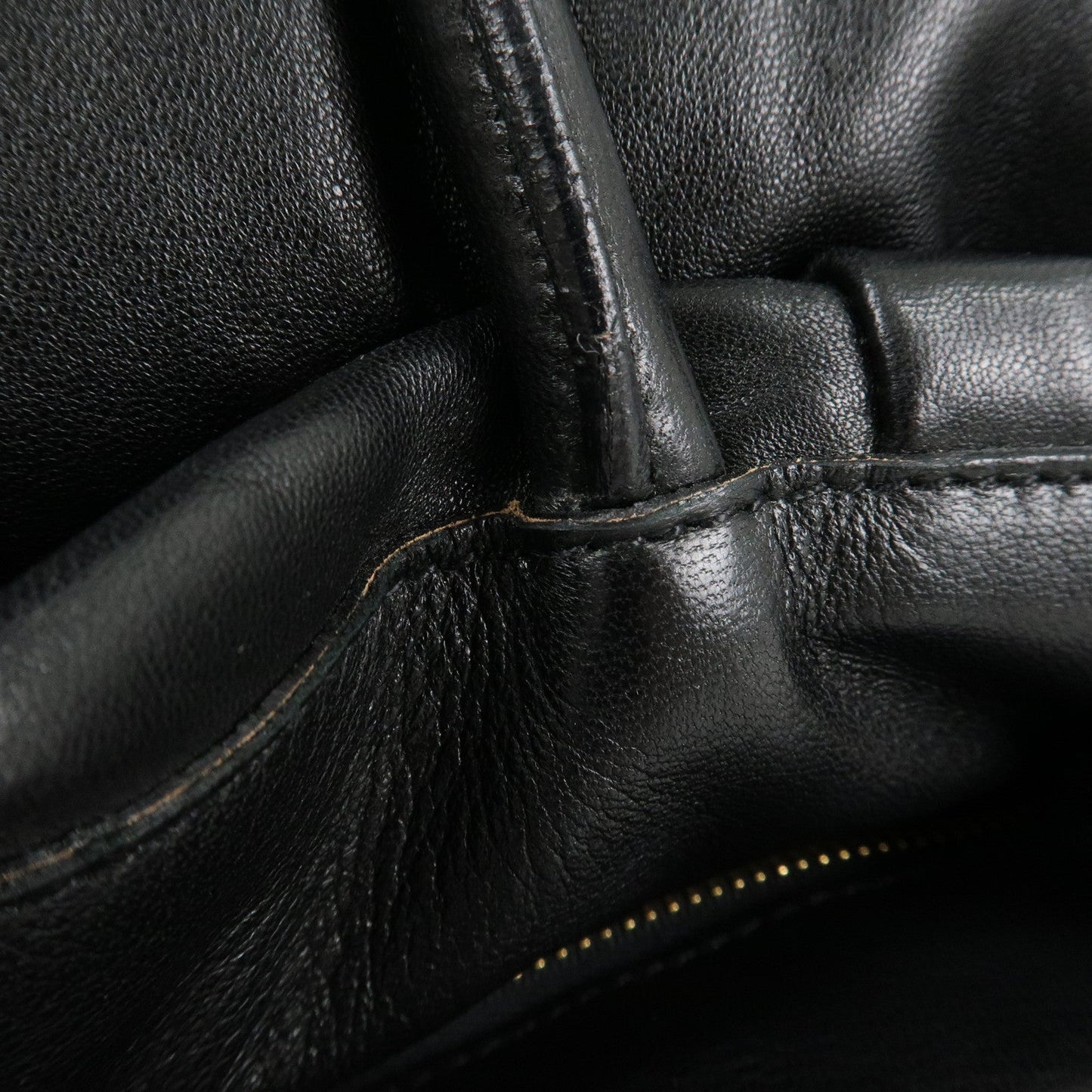 PRADA Nappa Leather Ribbon Tote Bag Hand Bag NERO Black BN1601  d
