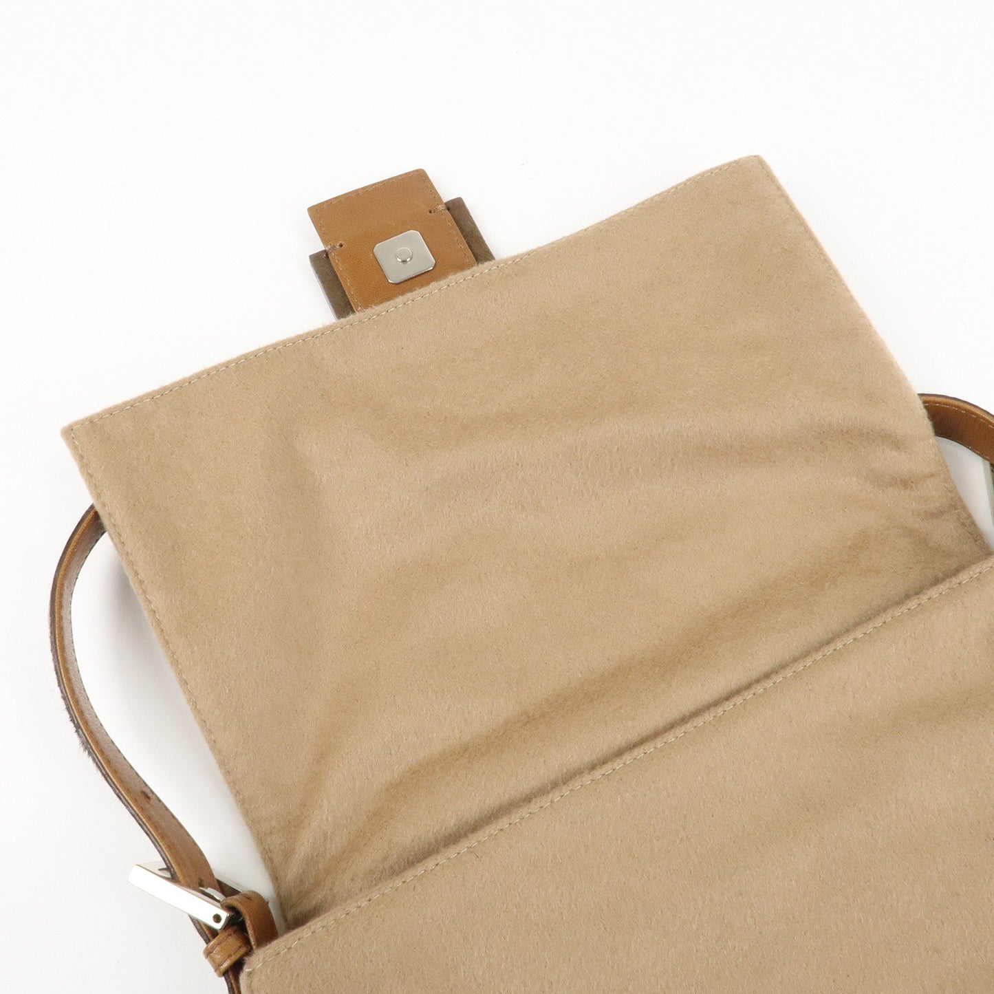 FENDI Mamma Baguette Wool Unborn Calf Shoulder Bag 26325  d