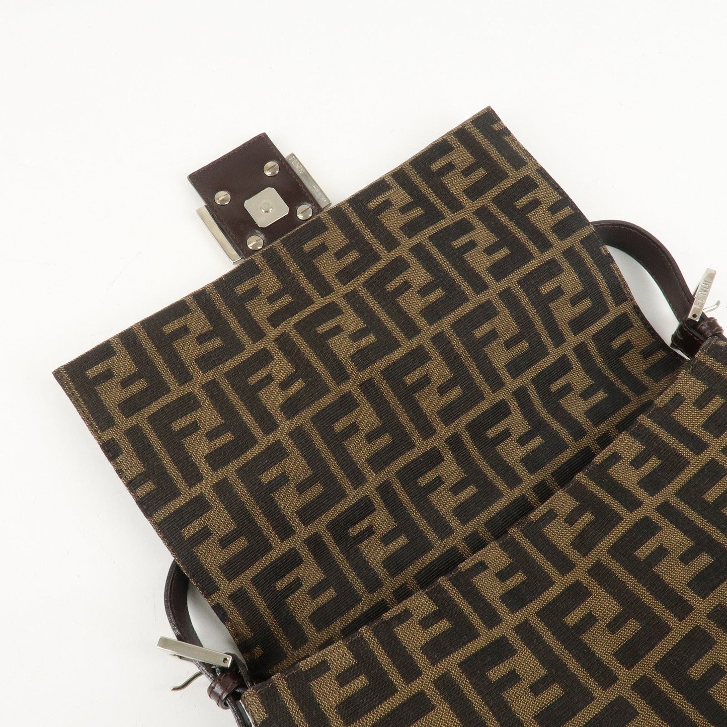 FENDI Zucca Mamma Baguette Vinyl Leather Shoulder Bag 26325  d
