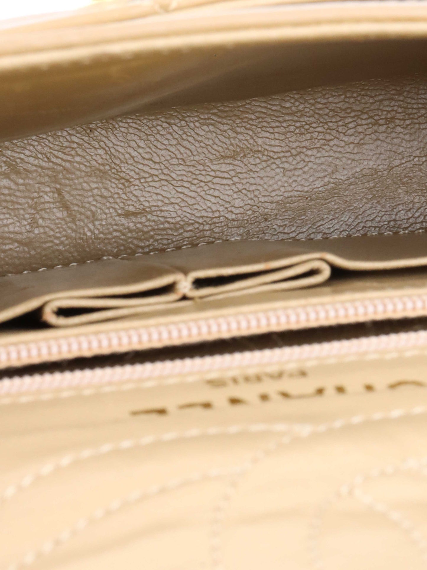 Chanel   Two Toned Beige Flap Bag.
