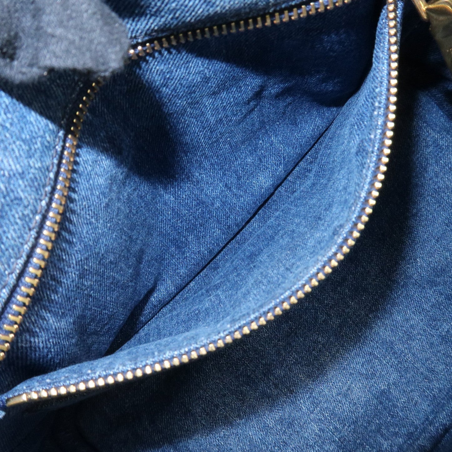 PRADA Canapa Mini Denim Leather 2Way Bag Tote Bag Blue 1BG439  d