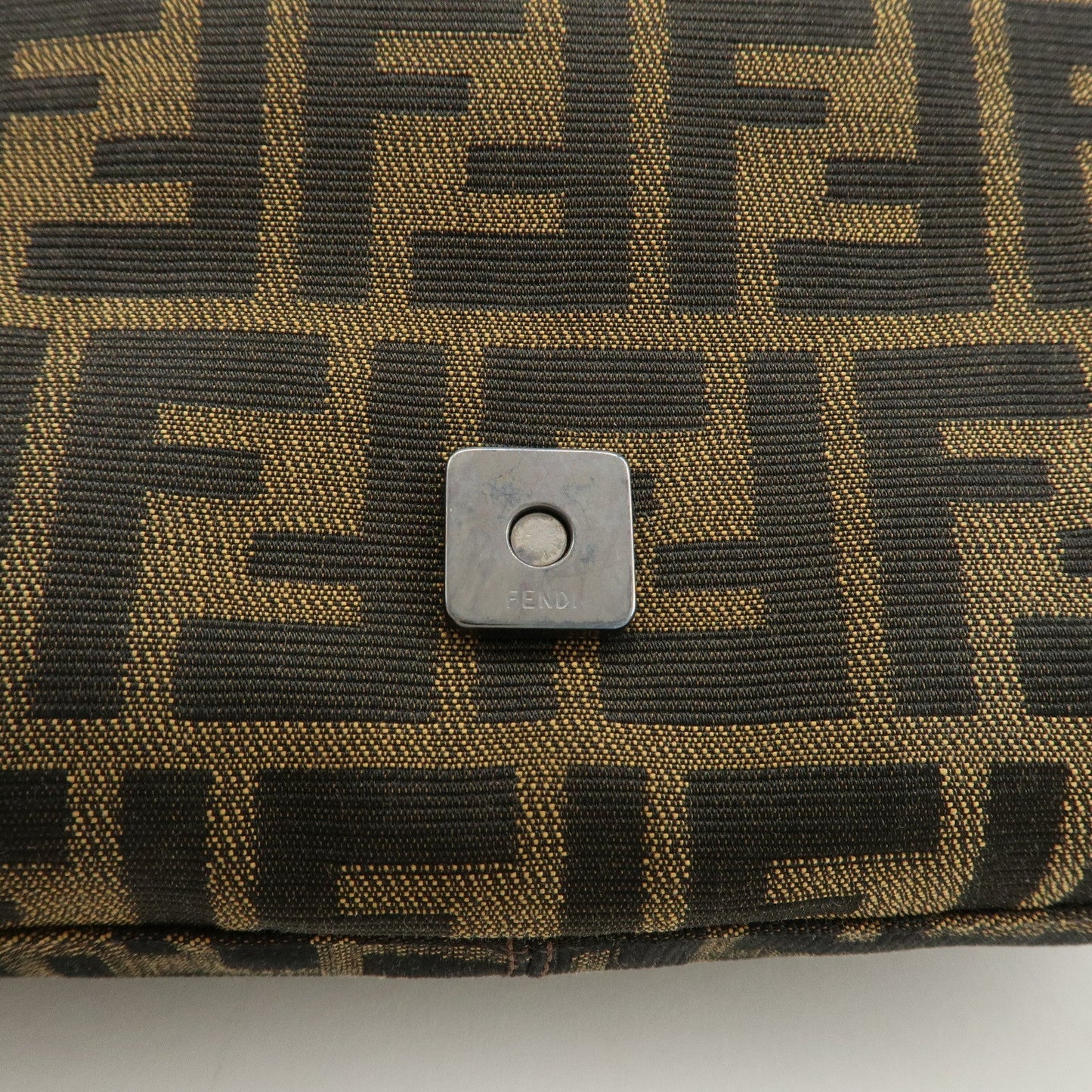 FENDI Mamma Baguette Zucca Canvas Leather Shoulder Bag 8BR001  d