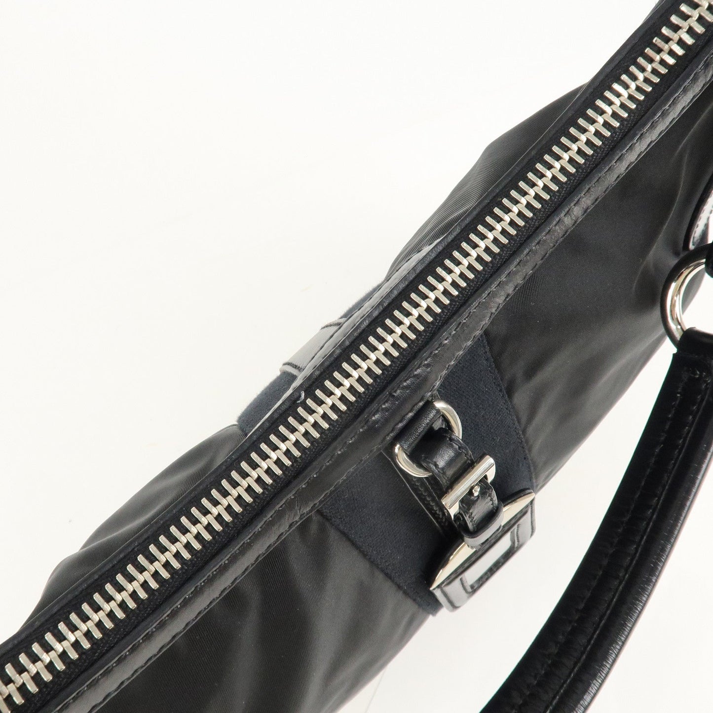 PRADA Nylon Leather Shoulder Bag Black BR2604  d