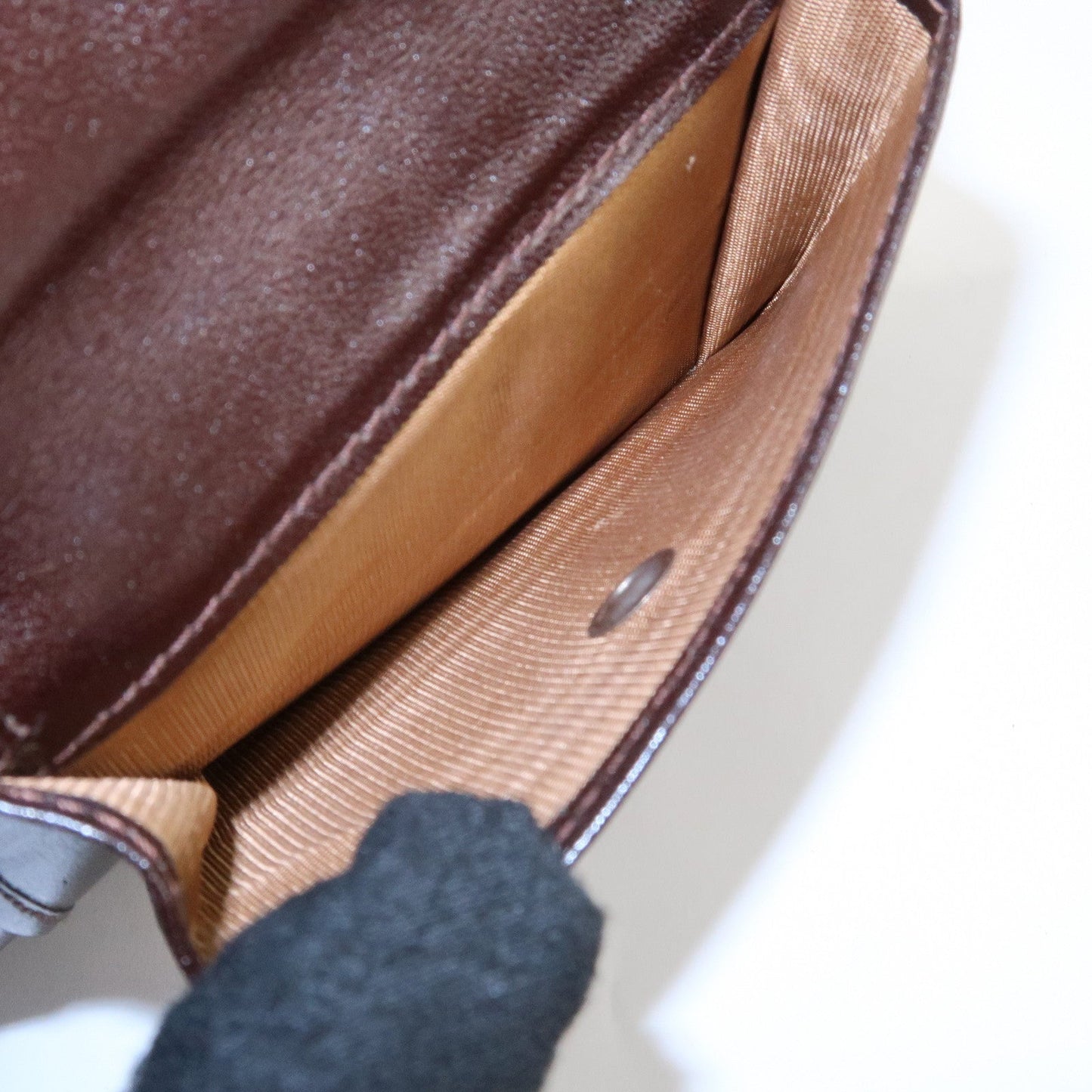 FENDI Zucca Canvas Leather Bifold Wallet Brown Black 31011  d